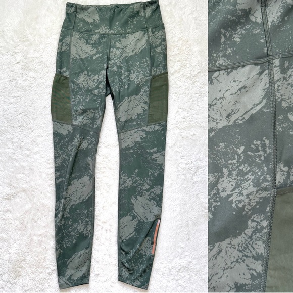 REI Co-op On The Trail Run Leggings Women's M‎ Mountainside Frosted Meadow Green - Picture 1 of 11